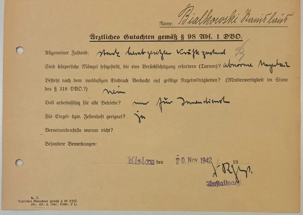 Gutachten Bialkowski