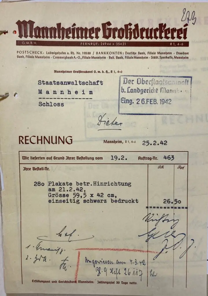 Rechnung Druckerei