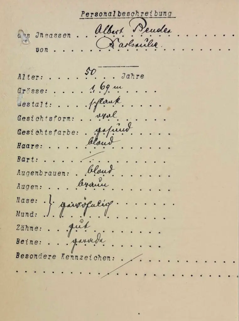 Personalbogen Bender