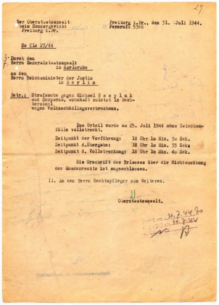Todesurteil Michael Wasyluk