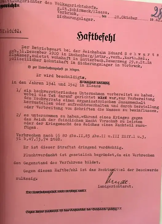 Haftbefehl Eduard Schwartz